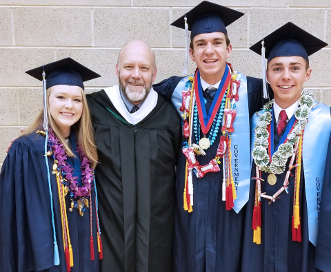 Doug Welton with Graduates