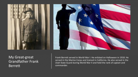 Veterans Serving Great Grandfather Frank Berrett