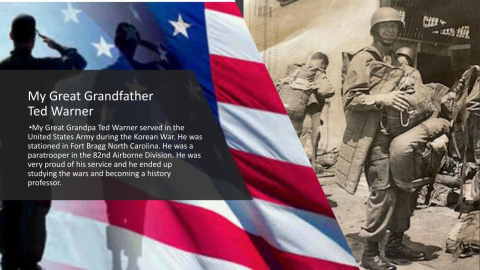 Great Grandfather Ted Warner Serves in Military