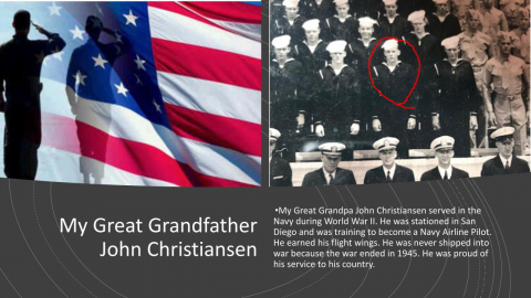 Great Grandfather John Christiansen Serves in Military