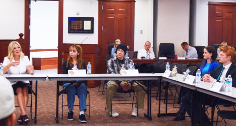 High School Youth Board meets with Nebo School Board of Education