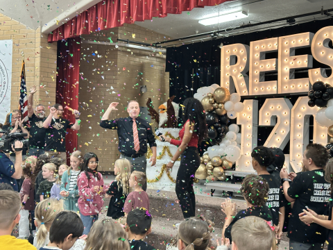 Fox13 celebrtion ar Rees Elementary