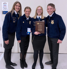 MMHS FFA Agricultural Sales Team Places Third in the Nation
