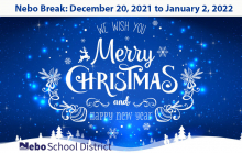 Nebo Christmas Break Dec 20 to Jan 2, 2022