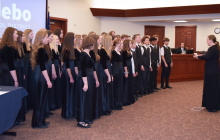 Salem Junior High Choir Presents to the Nebo School Board of Education