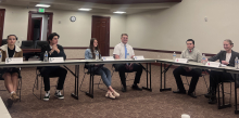 Some of the Superintendent staff met with high school student leaders