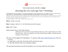 Love & Logic Parenting Workshop March 2023